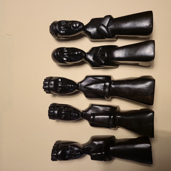 VINTAGE African Ebony Carved Nativity Figures - Picture 8 of 11